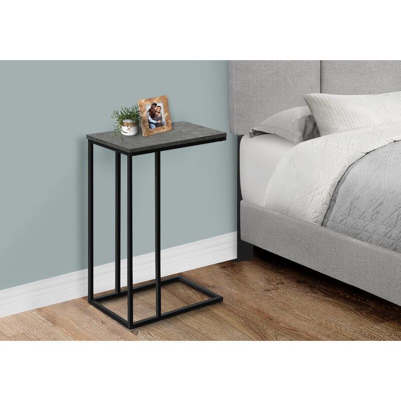 Accent Table, C-shaped, End, Side, Snack, Living Room, Bedroom