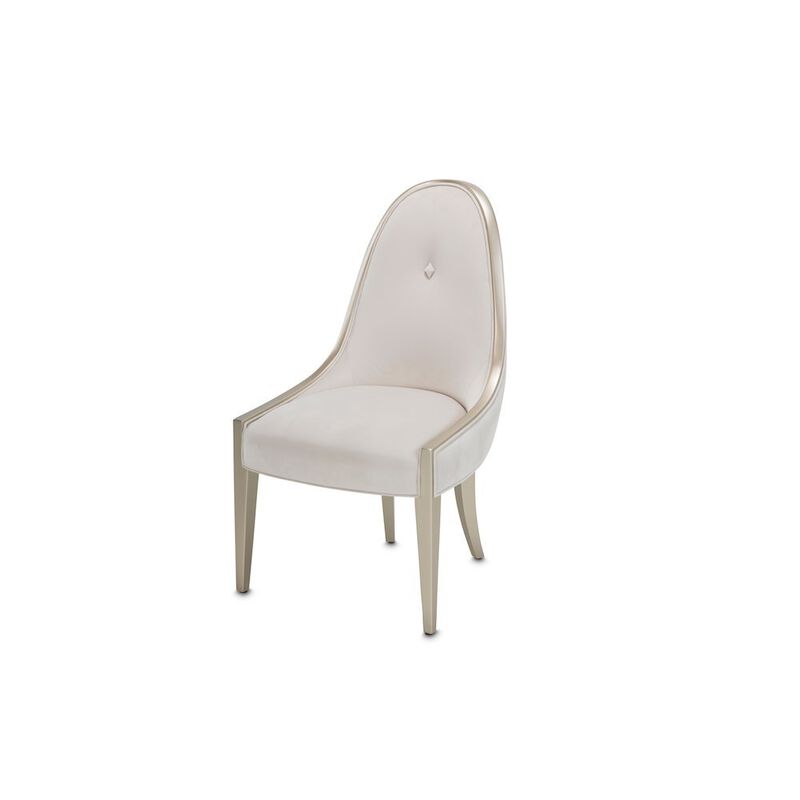 Velvet Upholstered Dining Chair for Dining Table in Beige Finish image number 8