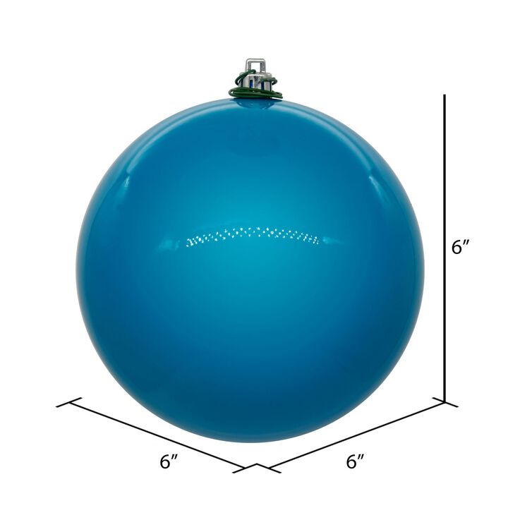 Vickerman Turquoise Pearl UV Drilled Ball Ornament 4 per bag.