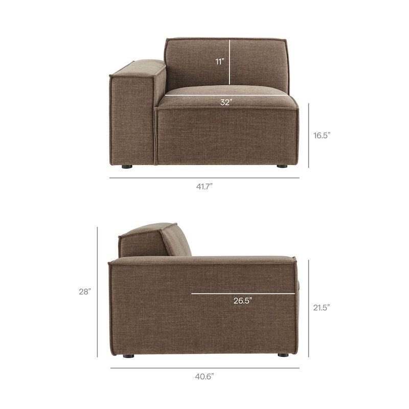 Restore 3-Piece Performance Fabric Upholstered Modular L-Shaped Sectional Sofa image number 2