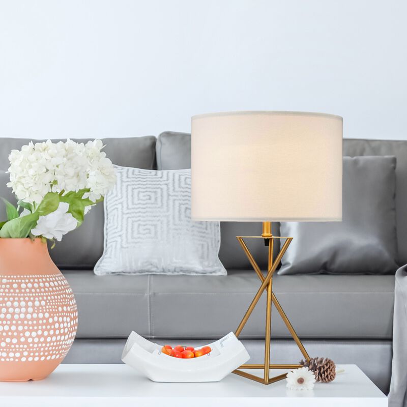 ELEMENT ACE Mid-Century Hourglass Design 26.25 Inch Tall Table Lamp, Rotary On/Off Switch, Compatible with Incandescent CFL LED Bulbs for Living Room Bedroom Office Decor image number 4