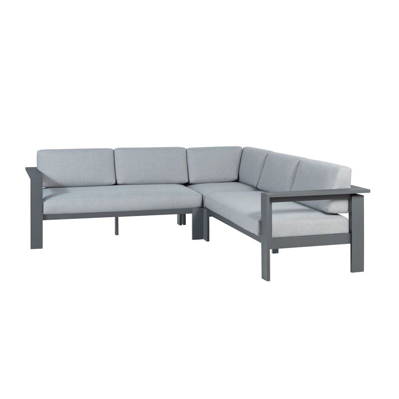 Crafters and Weavers Sardinia Aluminum Frame Outdoor Sectional Sofa image number 2