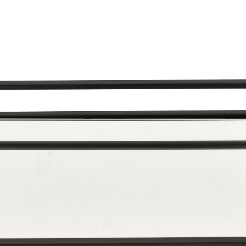 Shaya Rectangular Tray, Gallery Frame w Rails, Glass, Black Metal 16 Inch image number 5