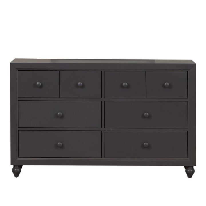 Liberty Furniture Cottage View 6 Drawer Dresser in Dark Gray