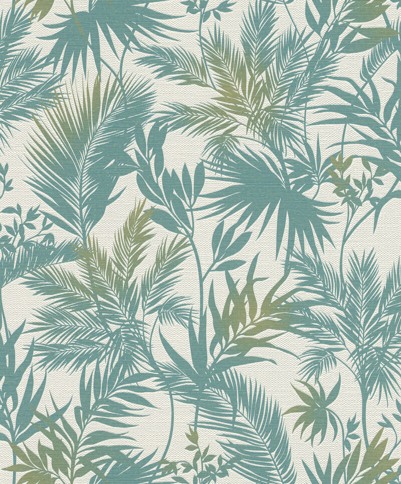 Saura Teal Frond Wallpaper image number 0
