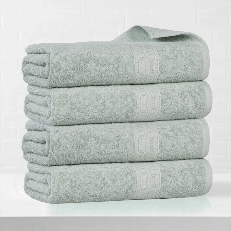 Ring-Spun Cotton 4-Piece Bath Towel Set &ndash; Soft & Absorbent Towels image number 1