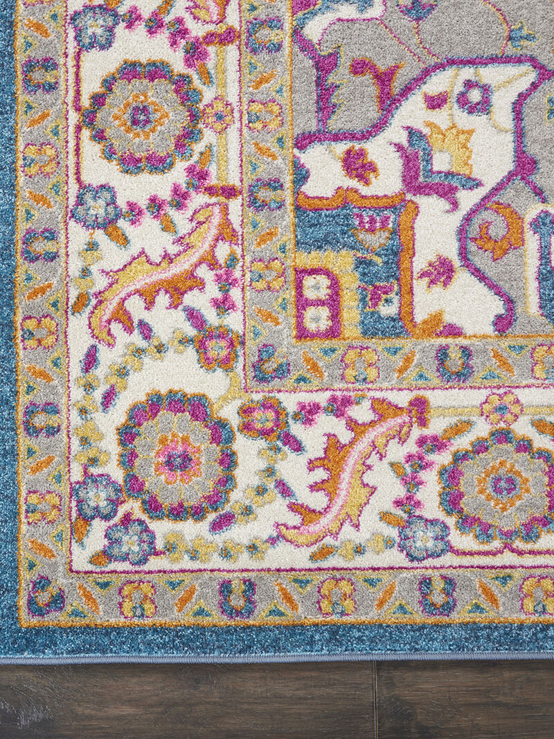 Passion PSN20 Teal/Multicolor 2'2" x 10' Rug image number 2
