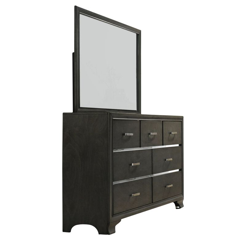 Oceana Wood Dresser with 7 Drawers and Mirror image number 1