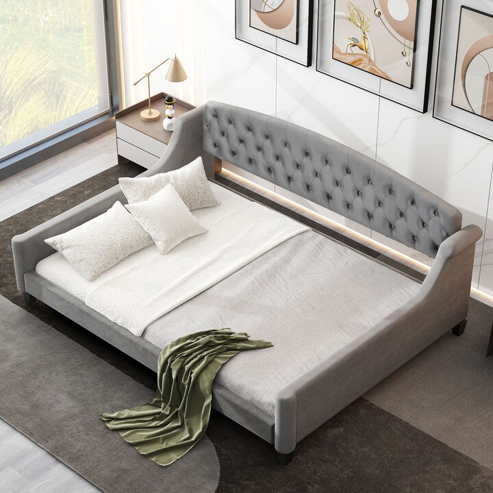 Whisen Full Modern Luxury Tufted Button Daybed