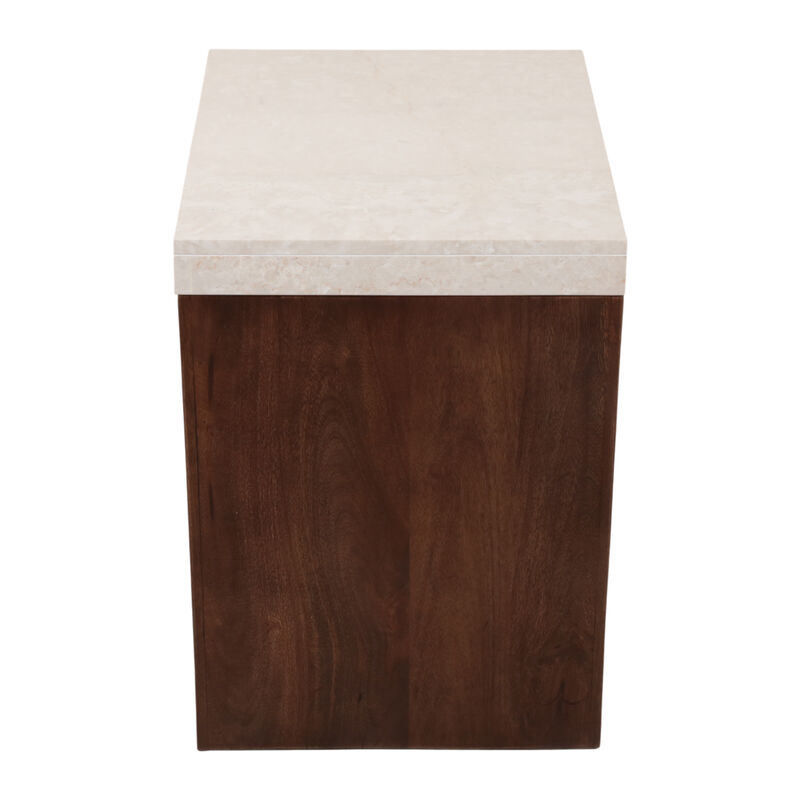 Marble Top Side Table with Shelf image number 4