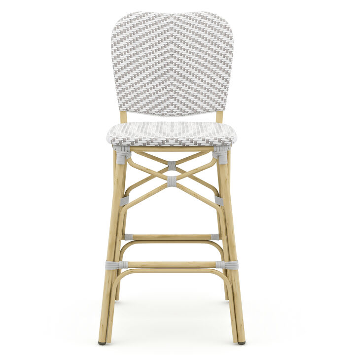 Adino Gray Patio Bar Chairs