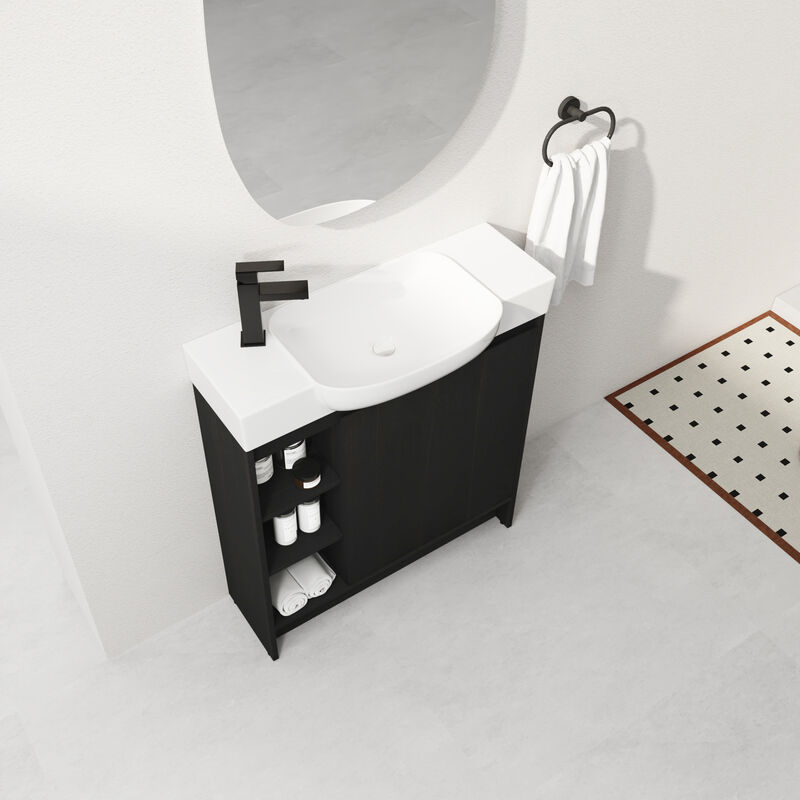 ELEMENT ACE Freestanding Bathroom Vanity with Ceramic Sink and Soft-Close Doors image number 7