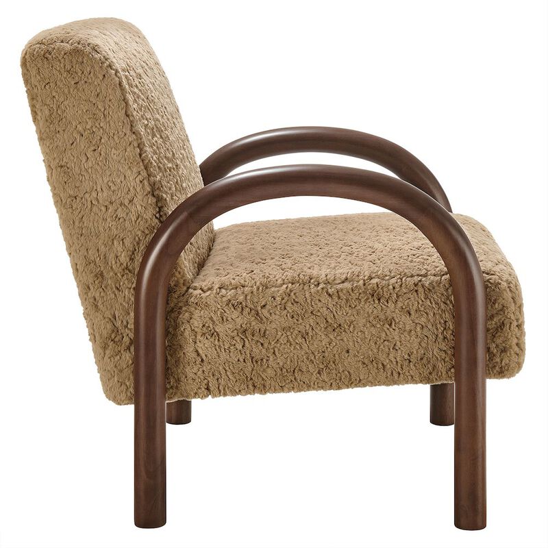 Lunet Faux Shearling Accent Armchair image number 3