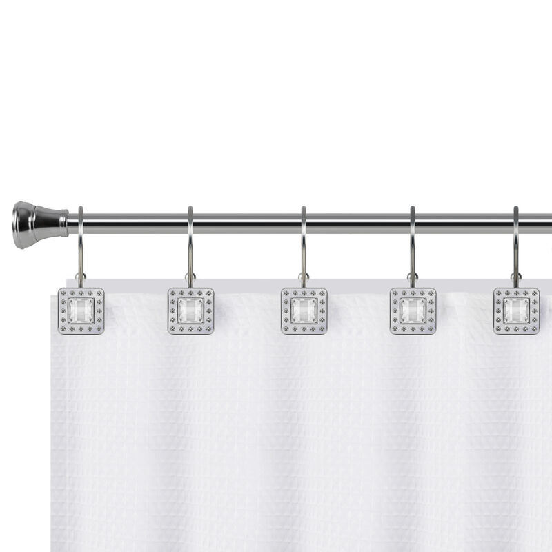 Metal Double Shower Curtain Hooks, Set of 12 image number 5