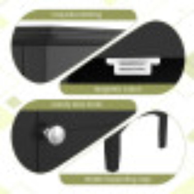 Hivvago Tall Bathroom Floor Cabinet with Shutter Doors and Adjustable Shelf