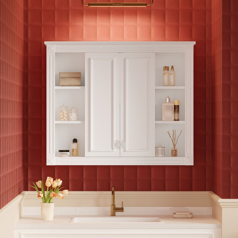 ELEMENT ACE Wall Mounted Medicine Cabinet with Adjustable Shelf for Organized Bathroom Storage image number 3