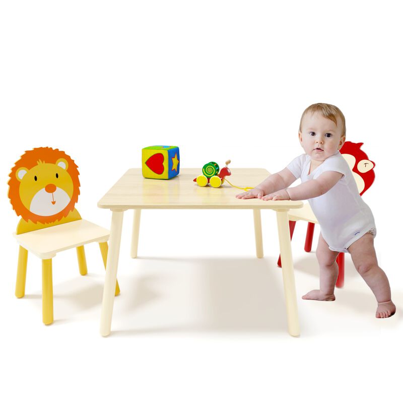 Clomko Kids Table and 2 Chairs Set image number 8