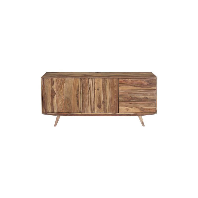 Porter Designs Fusion Solid Sheesham Wood Sideboard, Light Brown