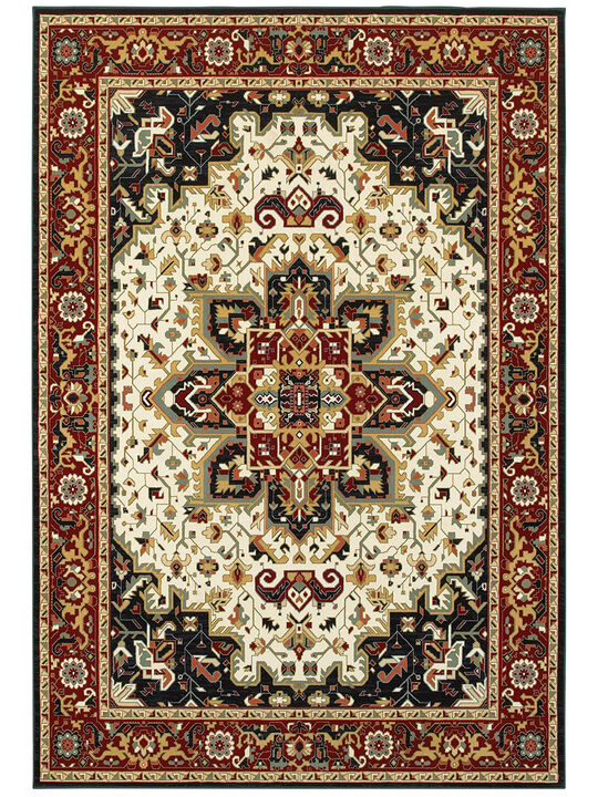 Kashan 3'10" x 5'5" Red Rug
