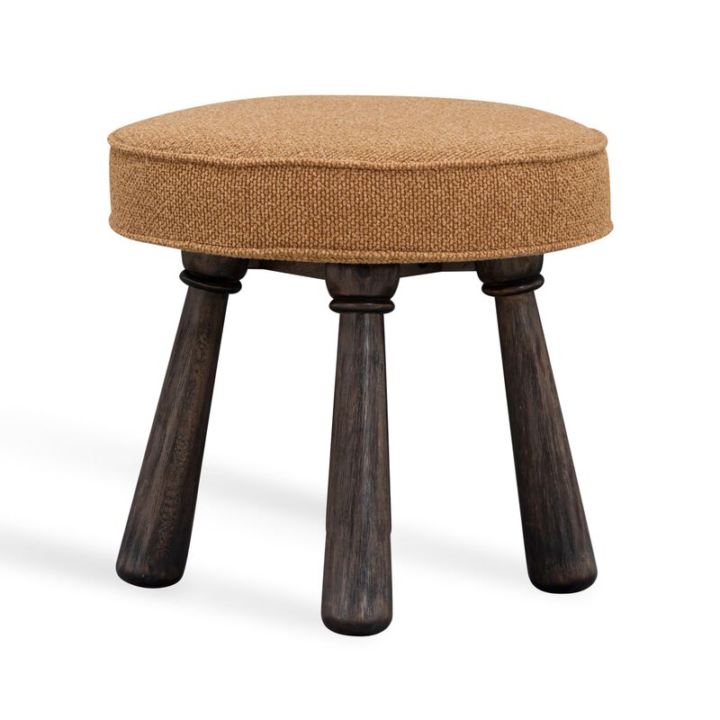 TOV Furniture Pookie Golden Brown Heavy Texture Fabric Stool image number 3