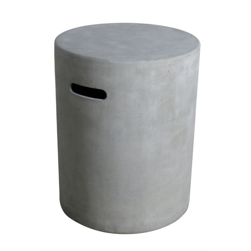 Elementi Light Grey Round Propane Tank Cover Fire Pit image number 0