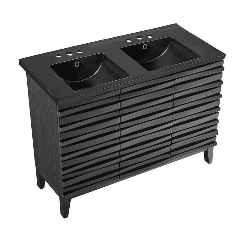 Cascade 48 in. Bathroom Vanity with 3-Hole Ceramic Sink Top image number 1