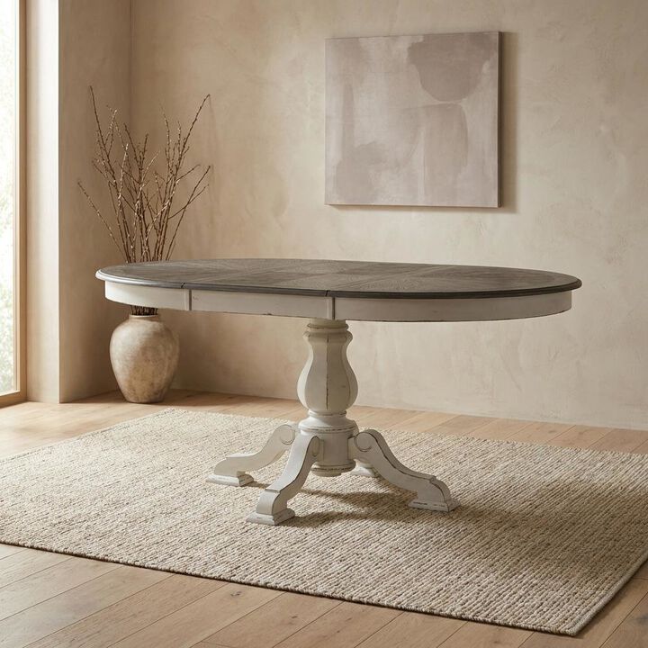 Liberty Furniture White, Pedestal Table, Pedestal Base, Quality Build