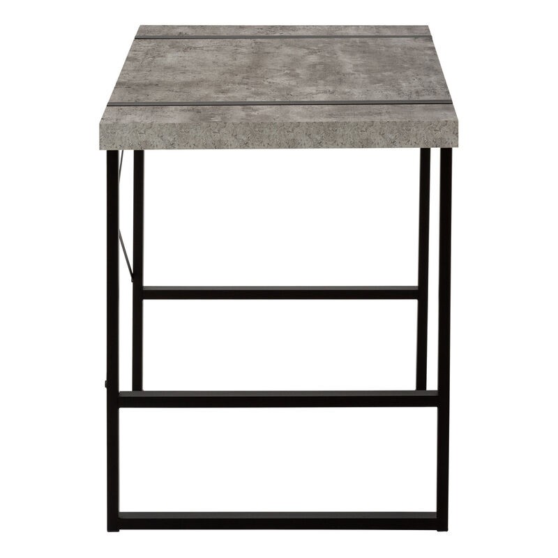 HomeRoots 49" Gray and Black Computer Desk image number 4