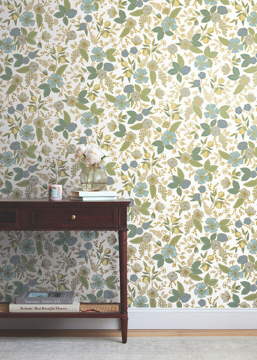 Colette Blue Multicolor Peel & Stick Wallpaper