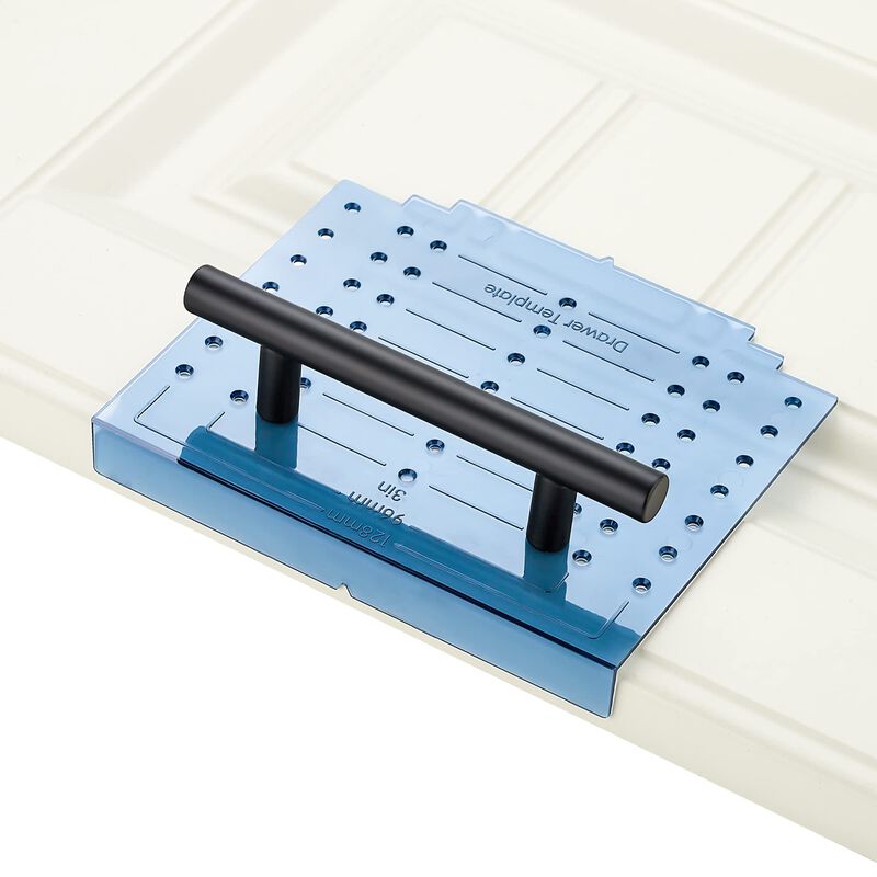 JOY DECOR Drill Mounting Template for Kitchen Cabinet Pulls Kitchen Cabinet Knobs,Cabinet Handles 1 Pack Drill Template Guide fo