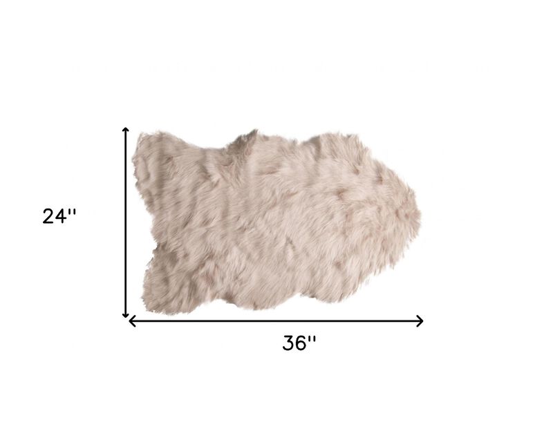 HomeRoots Faux Sheepskin Washable Area Rug image number 3