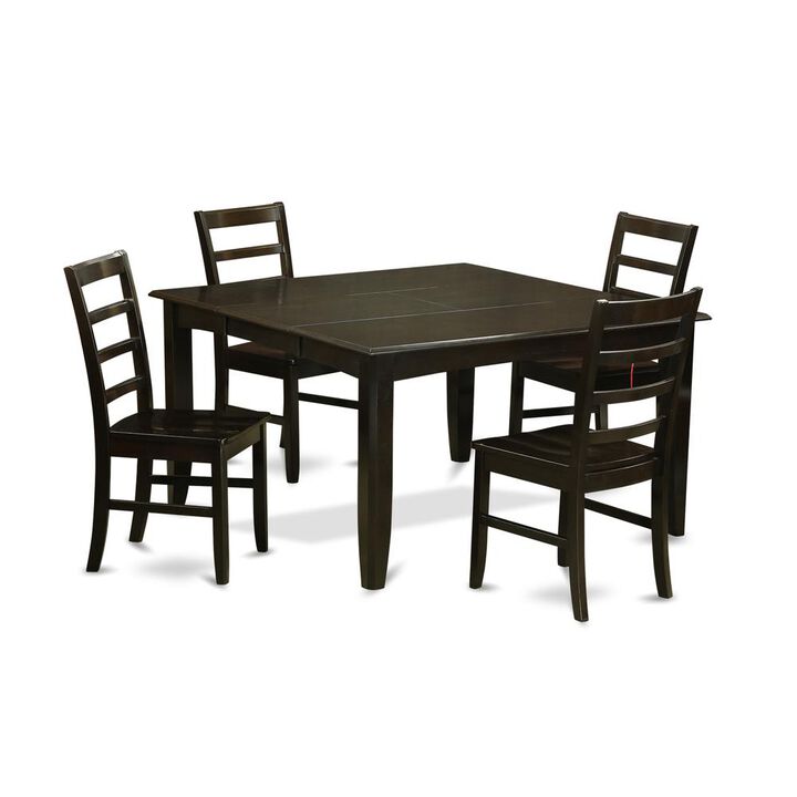 5 Pc Kitchen set-Table with Leaf and 4 dinette Chairs.