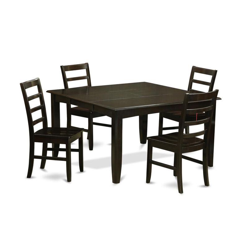 5 Pc Kitchen set-Table with Leaf and 4 dinette Chairs.