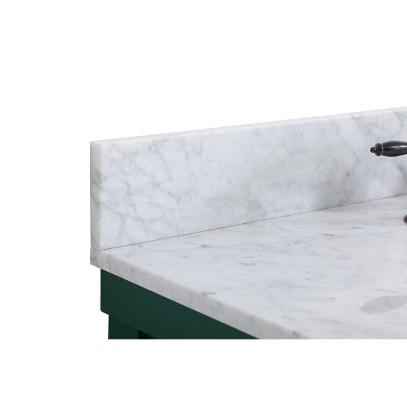 Elegant Kitchen and Bath 36 inch Single bathroom vanity in green with backsplash