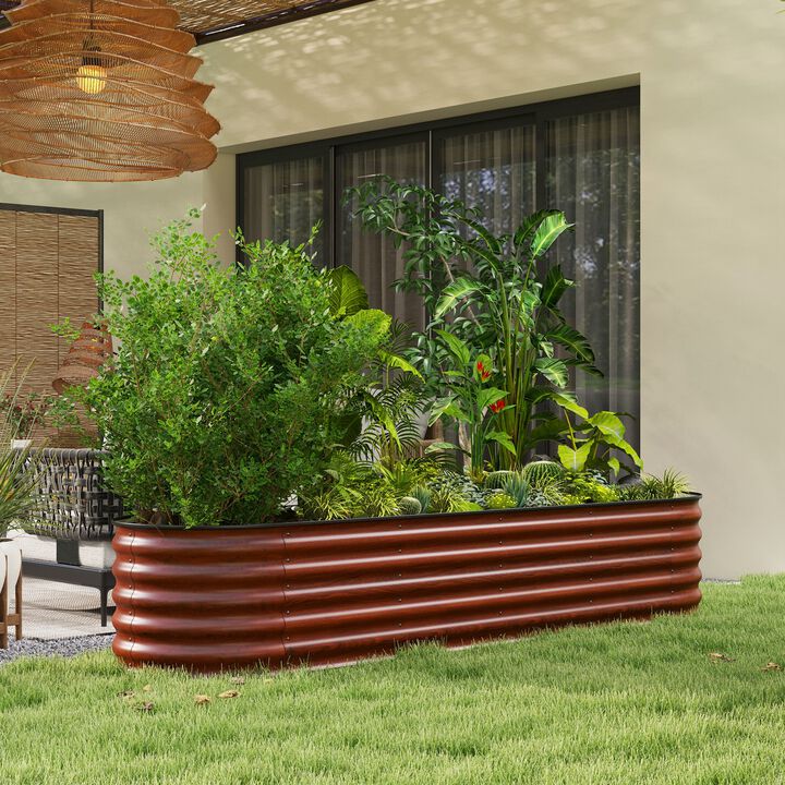 Hivvago Raised Metal Garden Bed with Safety Edges