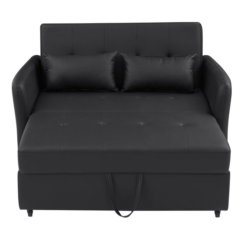 Merax Convertible PU Loveseat Sleeper Sofa Bed