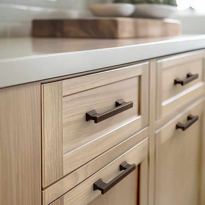 Hestia Hardware 10 Pack 3.75 Inch New Vintage Classic Square Base Bar Pulls