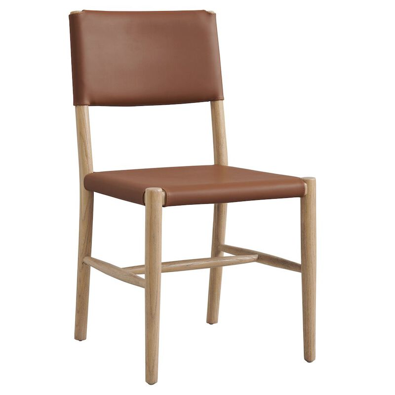 Dover Wood Vegan Leather Dining Side Chairs Set of 2 image number 3