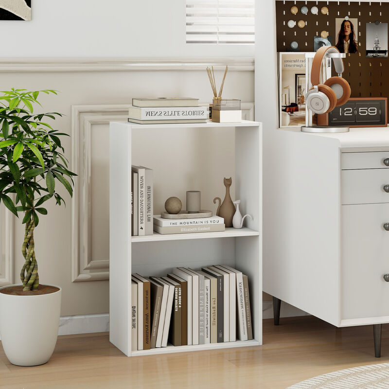 Freestanding 3-Tier Bookshelf with Open Storage Compartments image number 4