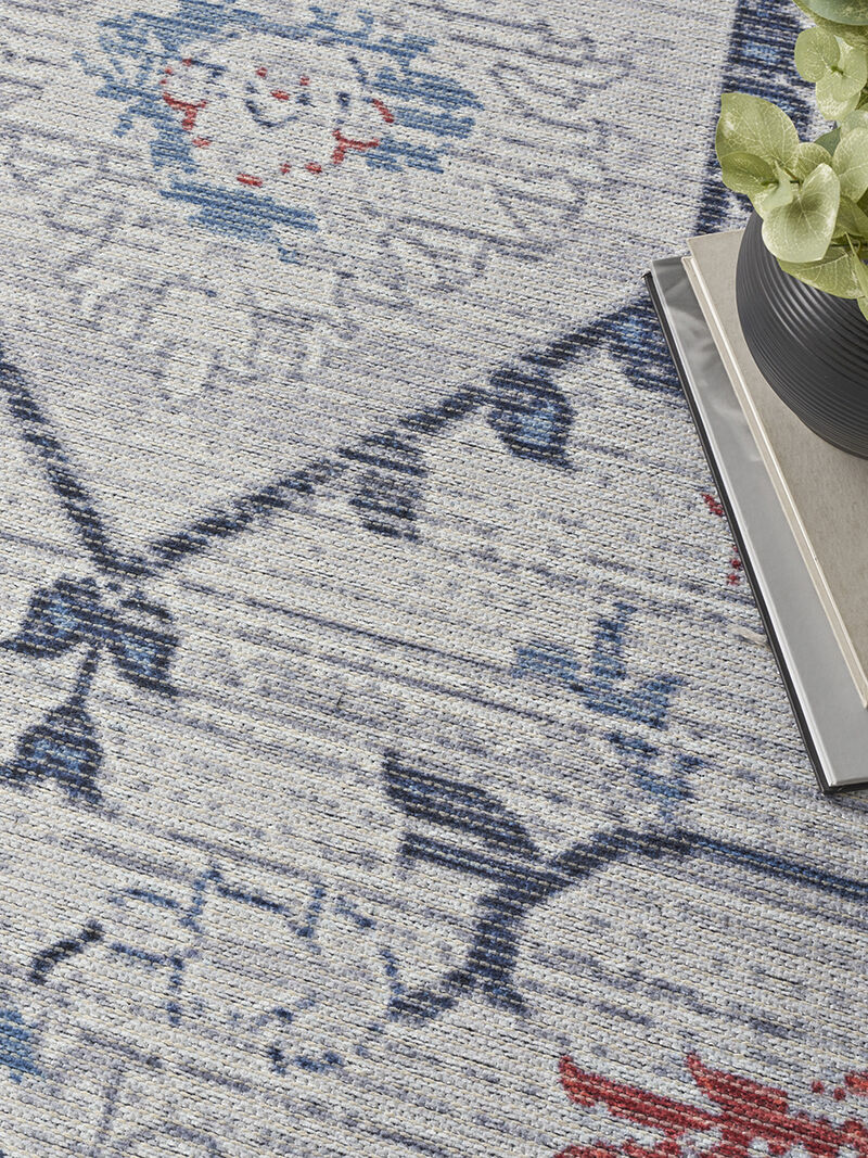 Machine Washable Series 1 SR110 Ivory/Blue 9'2" x 12' Rug