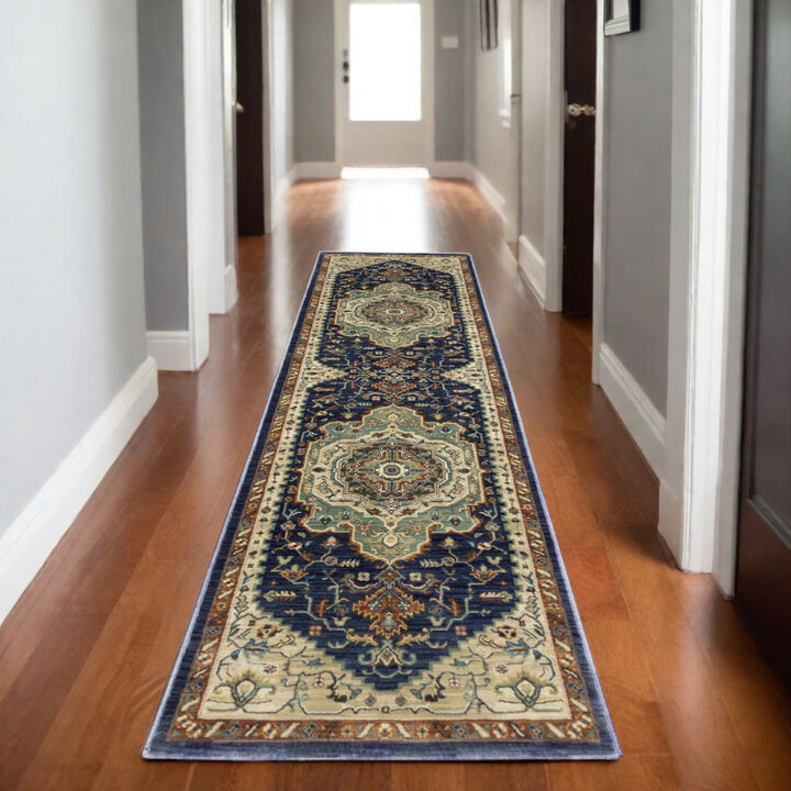 HomeRoots Oriental Area Rug With Fringe