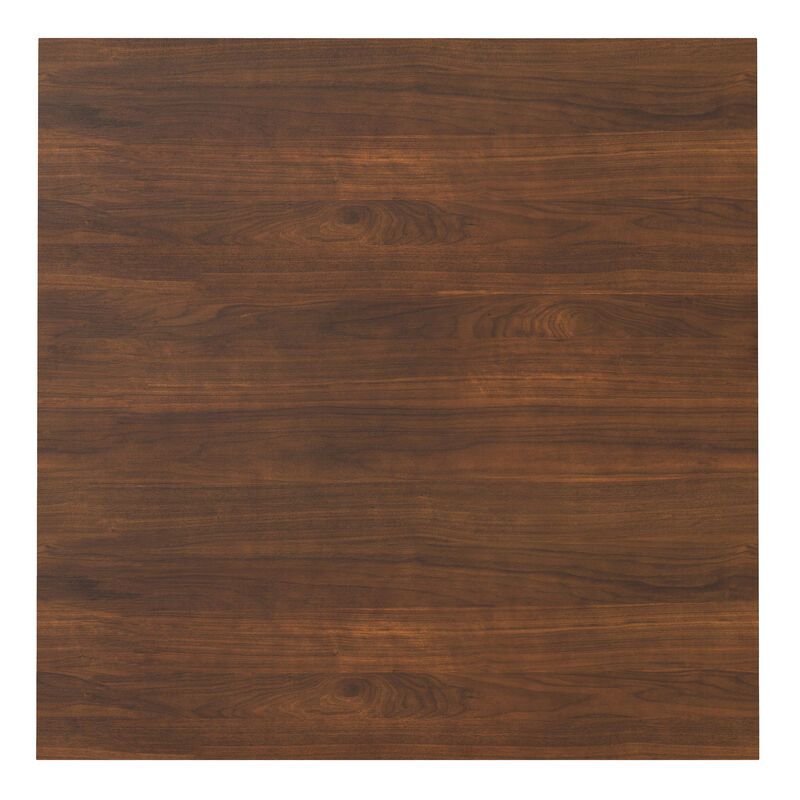 Wilson 54 inch x 54 inch Square Transitional Dining Table in Walnut Veneer