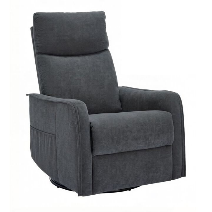 GOODSILO Heat Massage Manual Recliner Chair with Rocker and Swivel for Living Room Relaxation