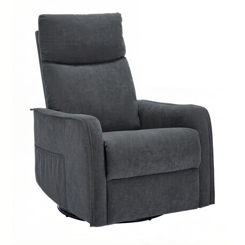 GOODSILO Heat Massage Manual Recliner Chair with Rocker and Swivel for Living Room Relaxation image number 0