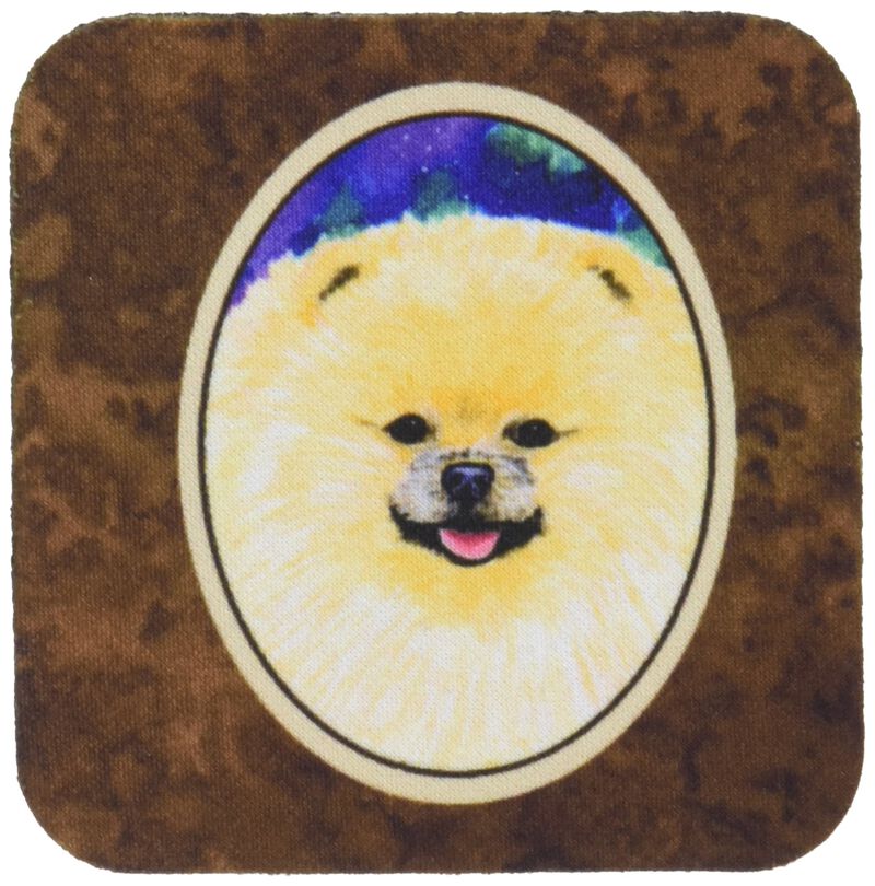Caroline's Treasures SS8997FC Pomeranian Foam Coasters (Set of 4), 3.5 H x 3.5 W, Multicolor image number 0