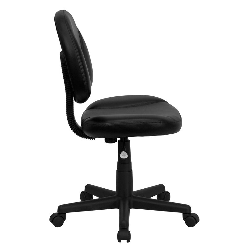 Ronald Mid-Back LeatherSoft Swivel Ergonomic Task Office Chair with Back Depth Adjustment image number 9