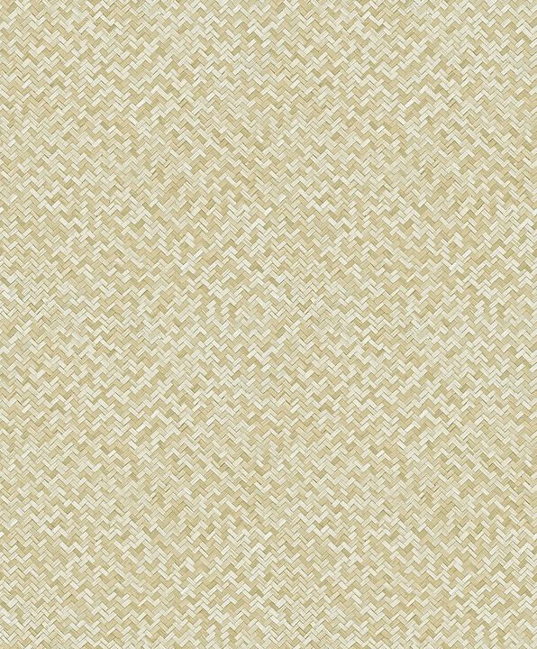 Flora Herringbone Weave Green Wallpaper 47479