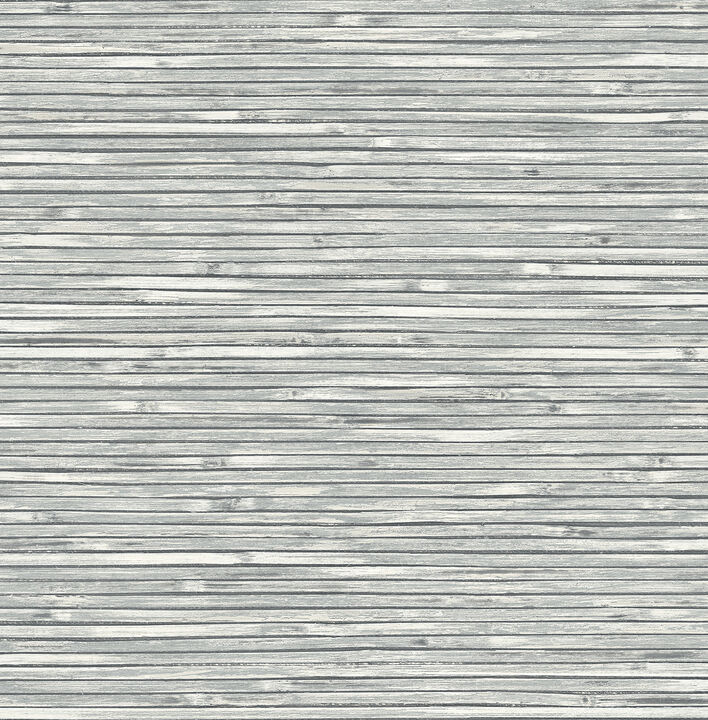 Bellport Dark Grey Wooden Slat Wallpaper