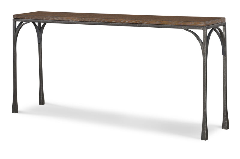 Stocked Flat Iron Console Table