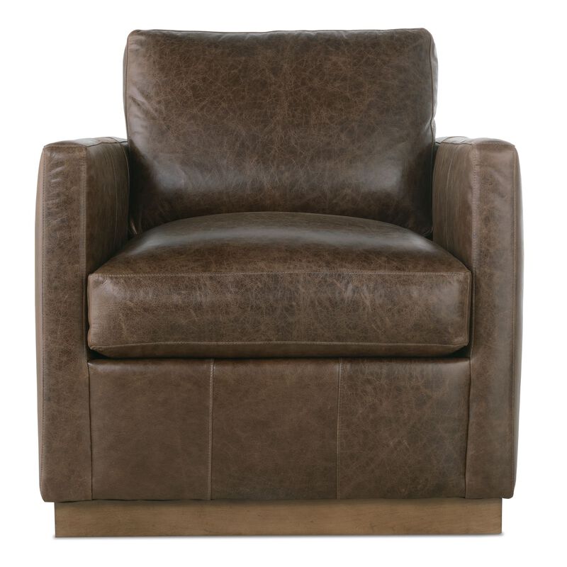 Allie Leather Swivel Chair